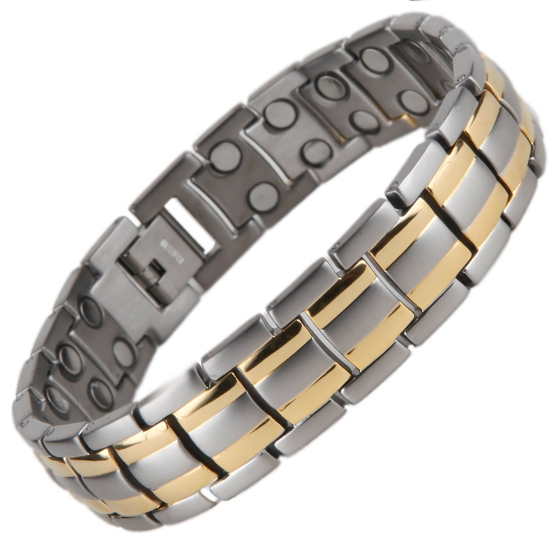 Titanium Two Tone Magnetic Bracelet TD15